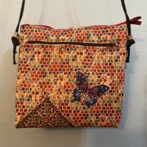 A bag with a butterfly on it