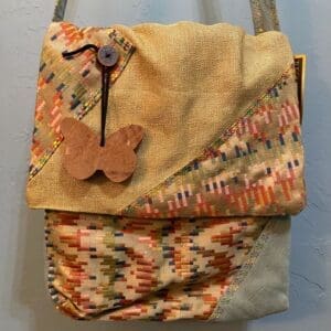 A bag with a butterfly on it