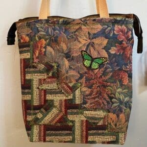 A bag with a butterfly on it
